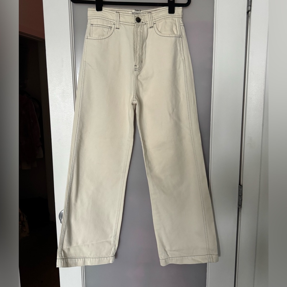 Reformation Wilder High Rise Wide Leg Cropped Jeans